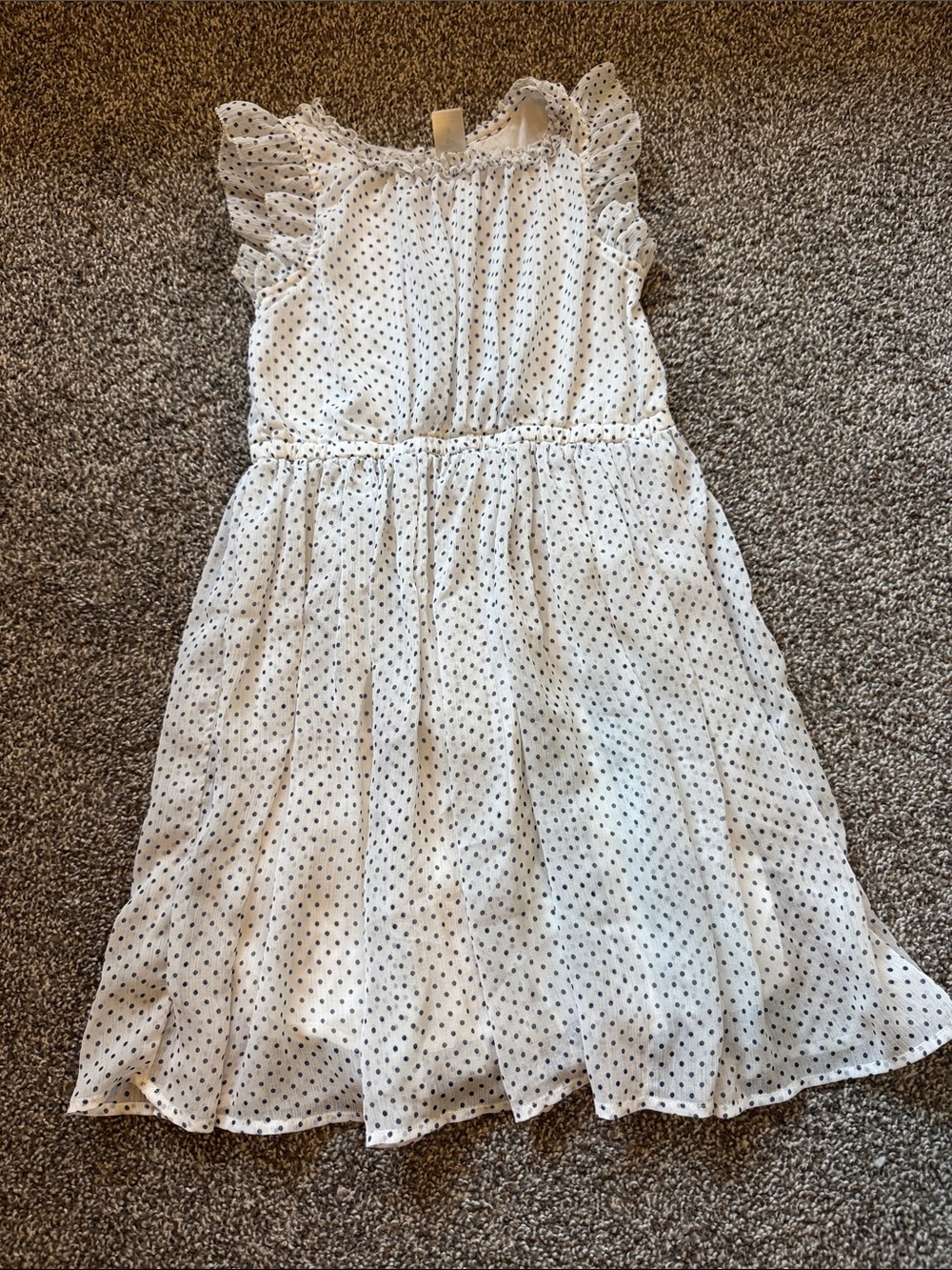 OshKosh B'gosh White Dress with Black Polka Dots